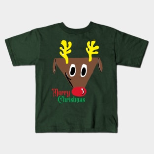 Rudolph Wishes a Merry Christmas Kids T-Shirt